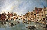 Francesco Guardi The Three-Arched Bridge at Cannaregio painting